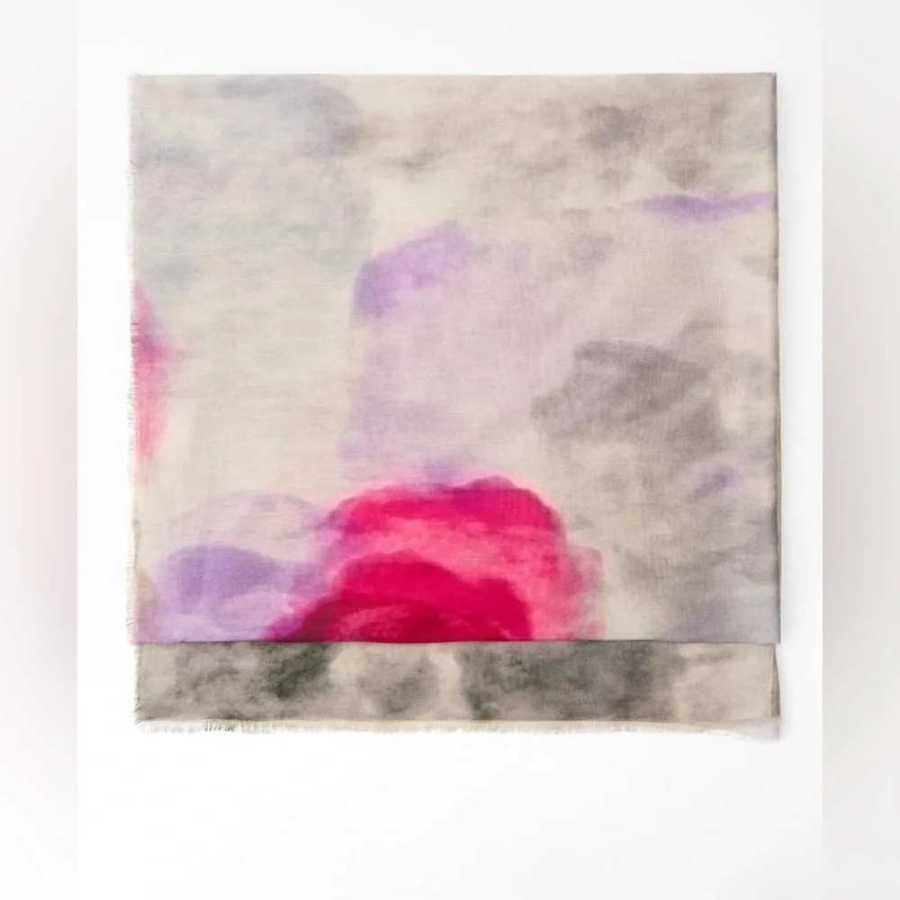 NWOT Zara Modal/Silk Blend Printed Scarf.